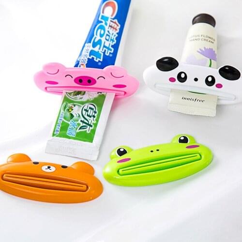 Cartoon Toothpaste Squeezer Animal Tube Cosmetics Rolling Squeezing Distributor Ointment Dispenser Cleanser Press Paste Holder