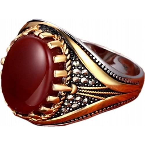 BOCAI real 100% 2021 2020 new mens ring retro s925 Pure silver temperament pattern Middle Eastern fashion ring for Man