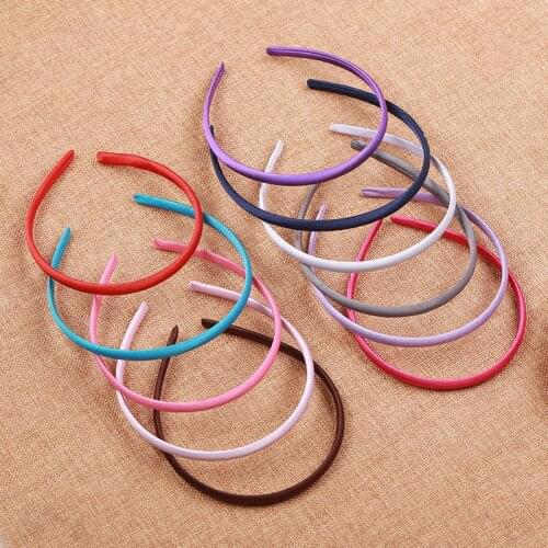 10pcs 10mm Fabric Covered Headband Candy Color Hair Hoops Blank Base Settings For Kids Girls Hair Accessories Fingdings