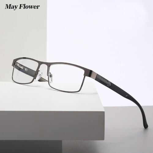 Reading Glasses Alloy Eyeglasses Non spherical 12 Layer Coated lens Presbyopia Eyewear Suitable For Men Metal Optical Eye Glass