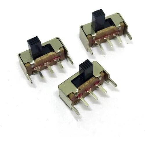 50PCS SK12F14 SK-12F14 toggle switch single-row 5PIN 2nd side 3 feet horizontal slide switches handle