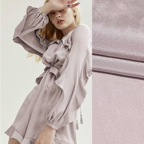 110CM Wide 18MM Solid Color Gray Silk Crepe de Chine Fabric for Blouse Dress Cheongsam Pants Shirt C008