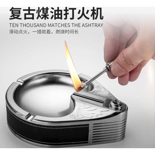 YHG31 Best Honestly Giants Ashtray Ten Thousand Matches Lighter Individuality Creative Gifts Multi-function Metal Table Cenizero