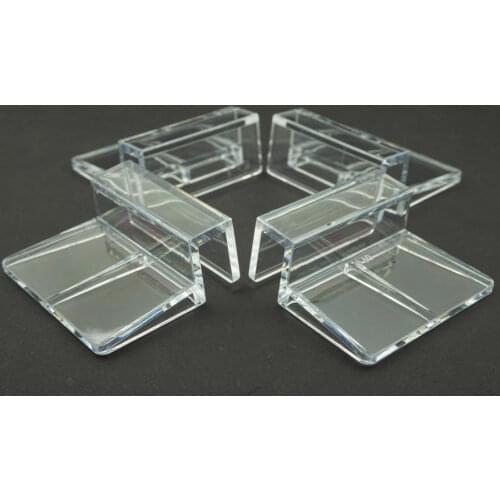 4PCS Plastic Support Clip Holder For Aquarium Fish Tank Glass Cover Clear 10mm