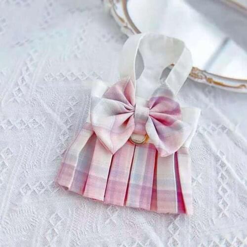 Puppy Dog Dress with Leash Set Chihuahua Yorkie Shih Tzu Poodle Clothing Cat Costume Pet Dogs Clothes Apparel Pets Supplies