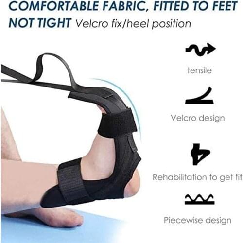 Yoga Stretching Belt Training Strap Leg Ankle Brace Support Training Stretching Belt for Ballet Dance Gymnastics Trainer
