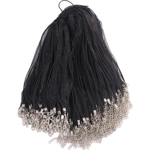 3mm 18-20inch Adjustable Assorted Color Suede Leather Necklace Cord With Lobster Clasp 60pcs/lot