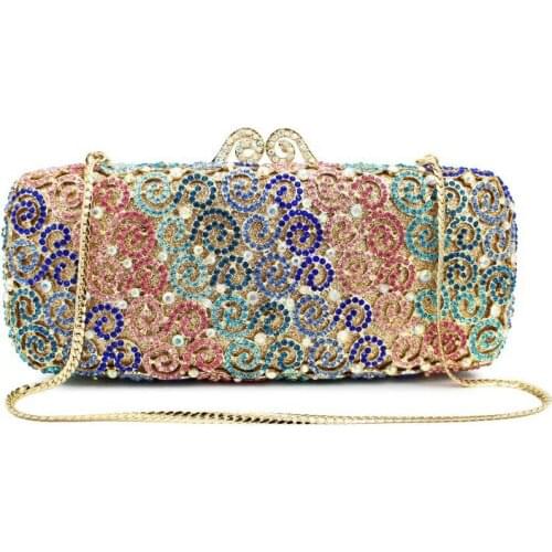 Luxury Long European Evening Clutch Lady American Style Messenger Bag Personality Clutch Wallet