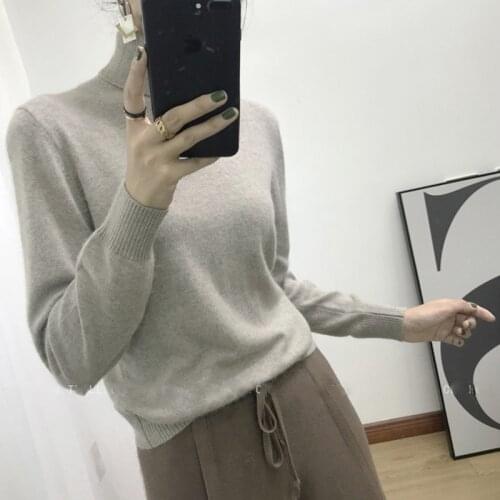 Winter Thick Women Knitted Turtleneck Sweater 2020 Fall Casual Slim Sweaters Pullover Womens Long Sleeve Elasticity Sweater