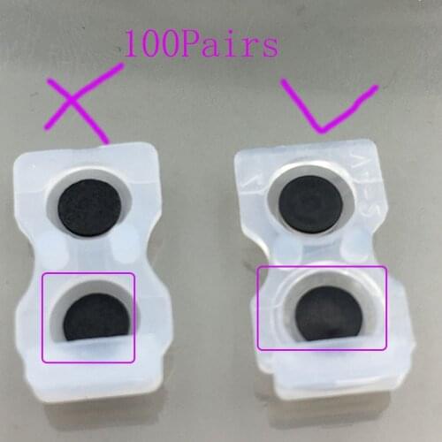 100Pairs=200PCS JDS 001 011 L1 R1 L2 R2 Rubber Silicon Conductive Button Pad Set For Sony PS4 DualShock