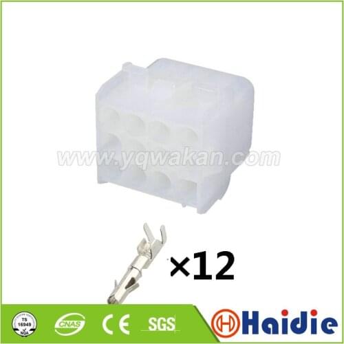 2sets 12pin auto female plug electric plastic wire harness unsealed connector 350783-1