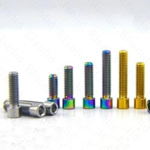 2pcs M4x13.5/15mm Titanium alloy Allen screw Small head shape Hexagon Dial H/L before dialing Adjustment Rear pull tension bolt