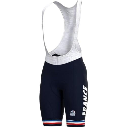 2020 FRANCE NATIONAL TEAM BLUE ONLY Mens Cycling Bicycle Clothing Bib Shorts With 20D Gel Pad Ropa Ciclismo
