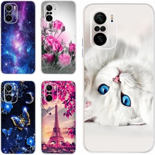 2021 Fashion Cartoon Phone Case For Xiaomi Poco F3 Case Female Soft TPU shockproof Bumper Funda For Xiaomi pocof3 Poco F 3 Cover