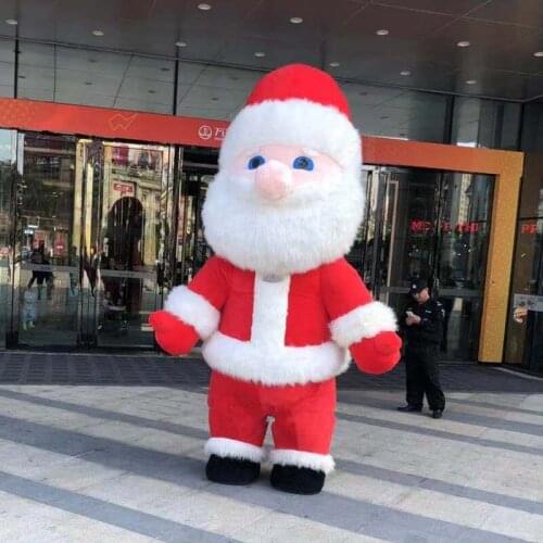 2M-3M Christmas Santa Claus Inflatable Mascot Costumes Suit Adults Cosplay Party Game Dress Clothing Suitable 1.7m-1.9m AD Xmas