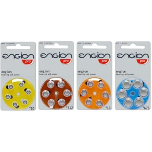 6 Pieces Hearing aids batteries Zinc Air A10 10A A312 312A A675 675A A13 13A Hearing aid battery Zinc Air