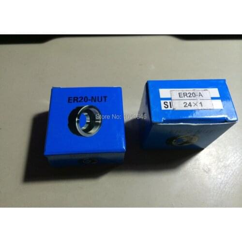 Free shipping, 1 pcs high quality er20-A M24X1 fine thread nut for er20 collet clamping, er20 nut A type for cnc spindle