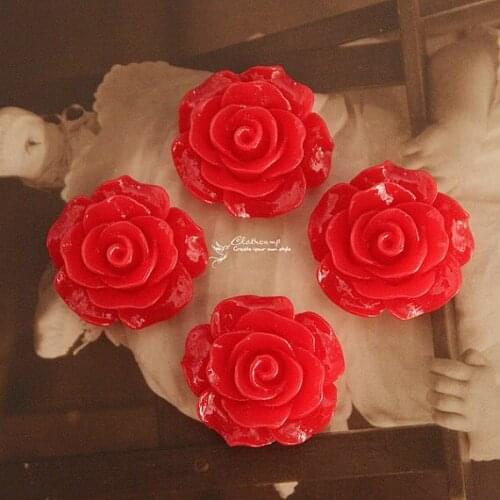 50PCS 20mm Gerbera Flower Resin Cabochon Jewelry Supplies Decoration DIY findings- (CAB-BS-45)