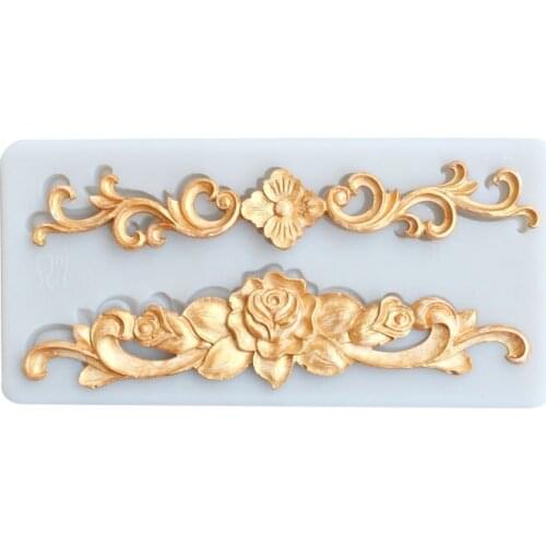 Photo Frame Sugar Turning Silicone Mold Cake Lace Surround Decorative Mold D082