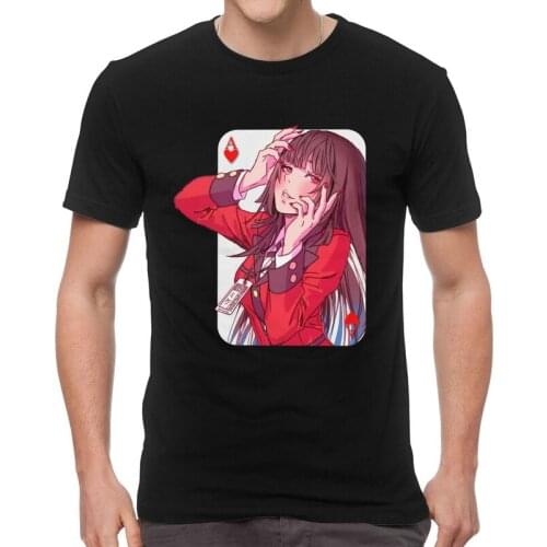 Anime Manga Kakegurui T-shirt Men Graphic T Shirts Short Sleeve Compulsive Gambler Yumeko Jabami Tshirts Cotton Tee Top Clothes