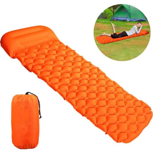 Camping Sleeping Pad Ultralight Inflatable Camping Mat & Travel Pillow for Backpacking Traveling and Hiking Outdoor Air Mattress