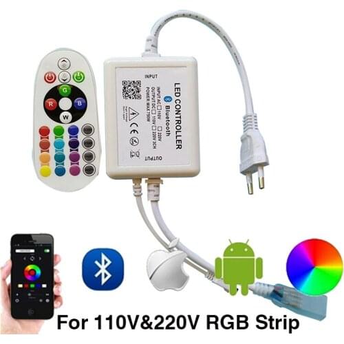LEDWTP RGB Bluetooth Controller AC110V Bluetooth Controler AC220V RGB Strip Controler For RGB LED Strip iOS Android APP