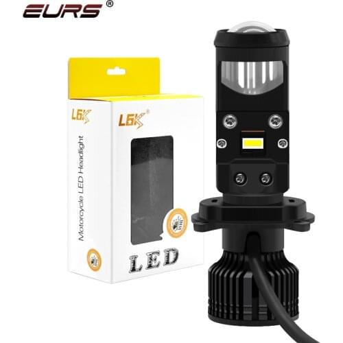 1pcs H4 LED Motorcycle Headlight Kit Lamp with Mini Projector Lens Fan Cooling 8000LM Automobile Hi/Lo Beam Bulb Car Headlamp