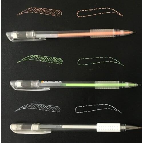 2pcs Skin Marker Pen For Microblading Accessories Eyebrow Tattoo Marker Pen Brow Positioning Tool Permanent Makeup Manual Pens