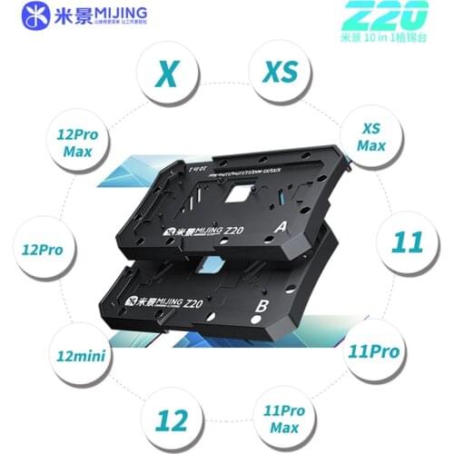 MiJing Z18 Middle Layer Reballing Platform for IP12 12pro Promax Motherboard BGA Disassembly Planting Tin Plate With Stencil