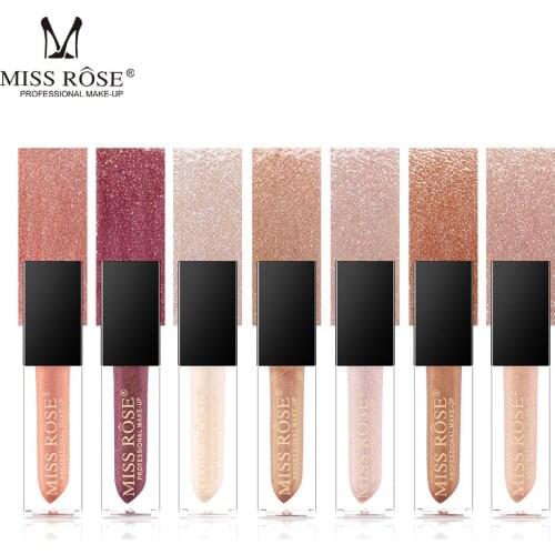 MISS ROSE is not easy to stick to the cup, not easy to fade, waterproof lip glaze makeup Lip gloss shiny pearl lip gloss