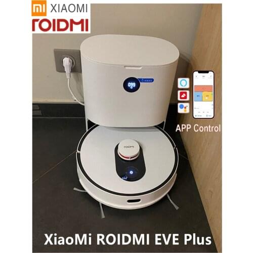Original Xiao Mi ROIDMI EVE Plus robot vacuum cleaner intelligent automatic dust removal Mi Jia APP can control smart cleaning