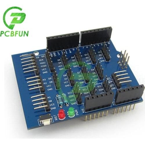 Prototype Sensor Shield Sensor Expansion Board Robots Shield for Arduino UNO R3 for Compatible Motherboard 5V SPI I2C Interface