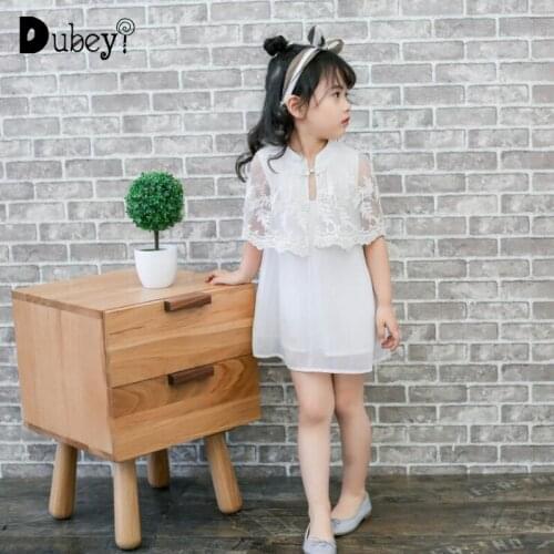 Baby Girl Chinese Style Princess Dress Little Girl Birthday Dress White Party Dress China Girl Prom Dress Kids Fashion Dress