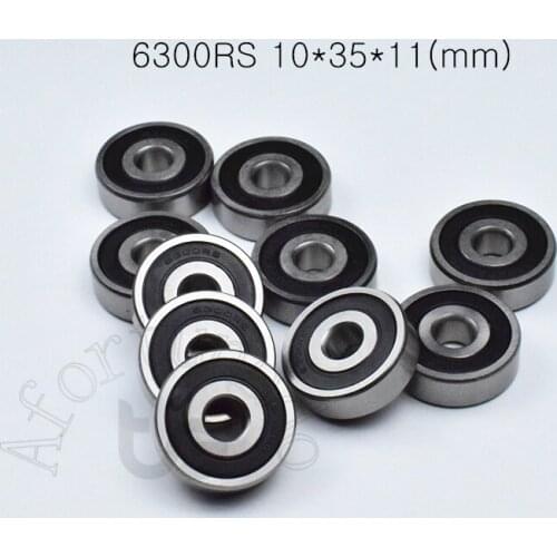 6300RS 10*35*11(mm) 1piece bearing abec-5 rubber sealed bearing Thin wall bearing 6300 6300Z chrome steel bearing