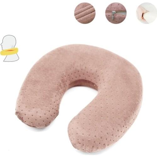 Memory Foam Pillow U-Shape Travel Pillows Neck For Airplane Neck Support Travel Accessories Comfortable Pillows For Sleep