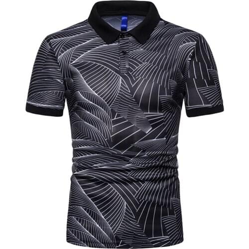New Man Polo Shirt Mens Casual Deer Embroidery Cotton Polo Shirt Men Short Sleeve High Quantity Polo Men