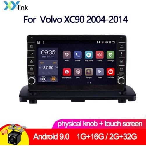 9" Android 9.0 car DVD Multimedia Player knob For 2004-2014 Volvo XC90 Radio Stereo Head Unit Navigation GPS audio with camera