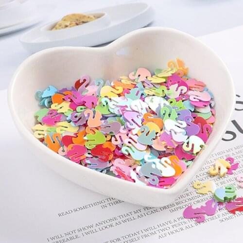 15g/Pack 10mm Swan Shape Loose Sequins Paillettes Sewing Women Garments Bags Accessories Wedding Craft