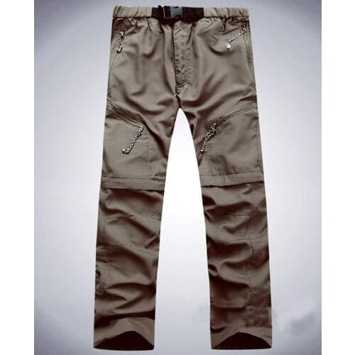 Outdoor Sport Removable Full Trousers Men Hiking Pants Shorts Summer Quick Dry Camping Climbing Trekking