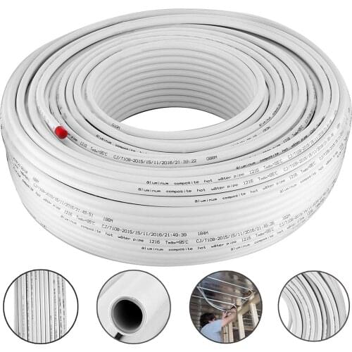 VEVOR Pex Pipe 1/2" PEX-AL-PEX Tubing 200M 300M Oxygen Barrier Radiant Floor PEX Tube for Radiant Heat Floor Heating Plumbing