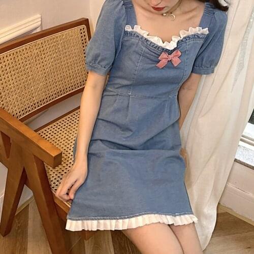 WJGDDCMR Fashion Denim Dresses