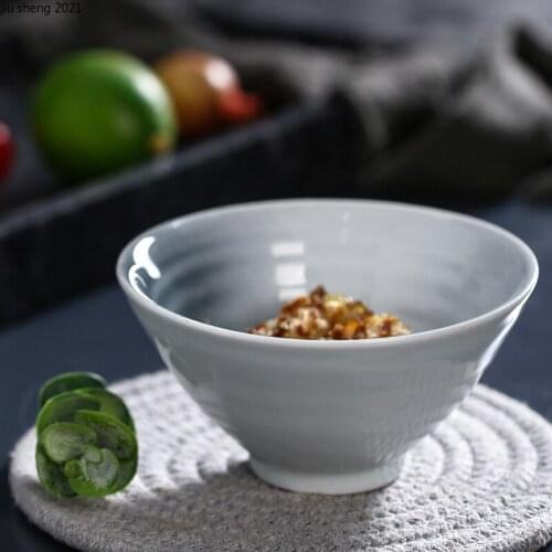 Japanese Ceramic Rice Bowl Creative Retro Tableware Simple Household Dessert Fruit Hat Bowl Restaurant Tableware Kitchensupplies