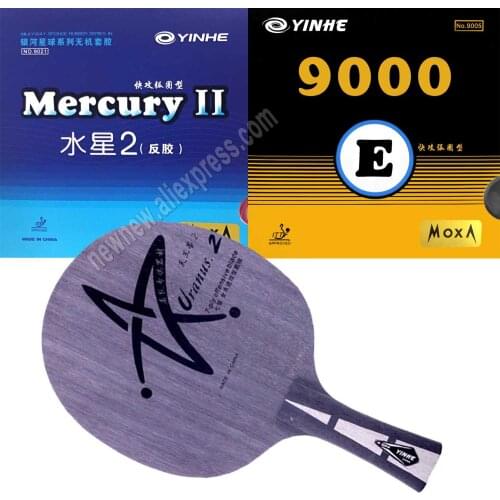 Yinhe u2 7 ply wood U-2 Attack+Loop OFF with Yinhe mercury 2 9000e rubber Table Tennis Blade for PingPong Racket