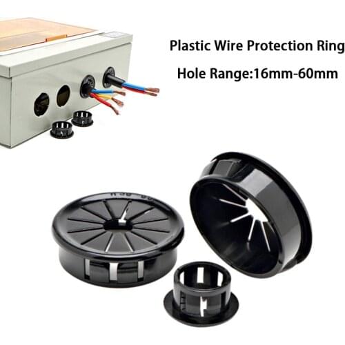 Wire Protection Plastic Ring 60mm Hole Plug Line Outlet Ring With Buckle Design For Cable Fixing And Sealing RSB60