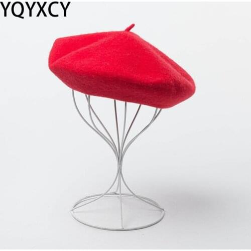 Winter Wool Beret Women CasuaL Warm Beret Hat Cap Autumn Party Club Female Beret Beanie Painter Cap Female High Quality