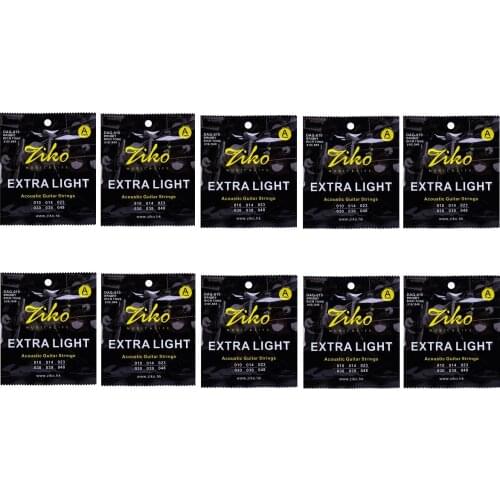 10 Pack ZIKO 010-048 011-050 Acoustic Guitar strings DAG-010 DAG-011 Guitar parts accessories