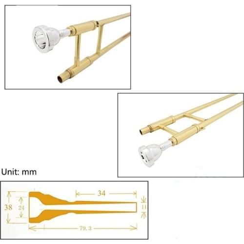 12C Alto Trombone Mouthpiece Copper Alloy Gold/Silver-plated Stylish and Durable X3UA