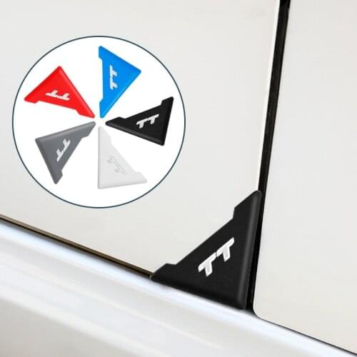 2PCS Car Door 90 Degree Angle Corner Cover Bumper Crash Scratch Protector Anti-Scratch Crash Protection for Audi TT A3 A4 Q5 Q7