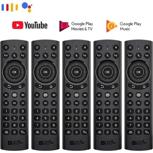 5 Pacs Smart Home Air Mouse Google Assistant G20s Pro 433 Mhz IR Voice Gyro for Android TV Box Netflix Universial Remote Control