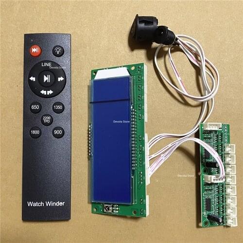 5V Watch display rack Winder LCD Liquid crystal display circuit board + Remote control parts For 1-9 Motor / 12 motors DIY Part